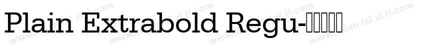 Plain Extrabold Regu字体转换